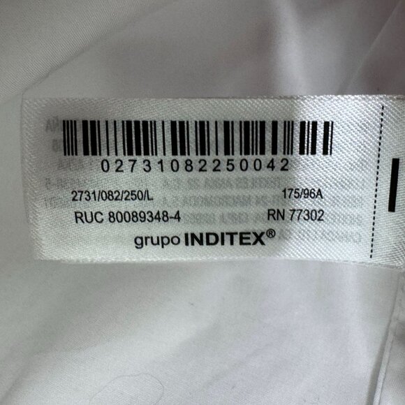 ZARA Collection 100% Cotton Poplin Ballon Puff Sleeve Spread Collar Blouse Large - Picture 15 of 15